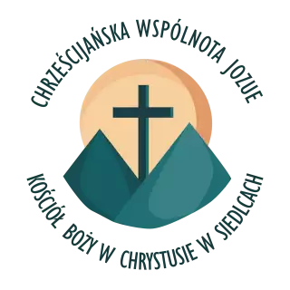 Logo Chrześcijańskiej Wspólnoty Jozue - Krzyż między dwoma górami